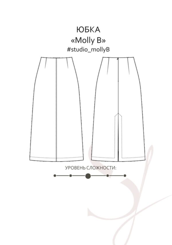 Юбка прямая - Molly B #studio_MollyB